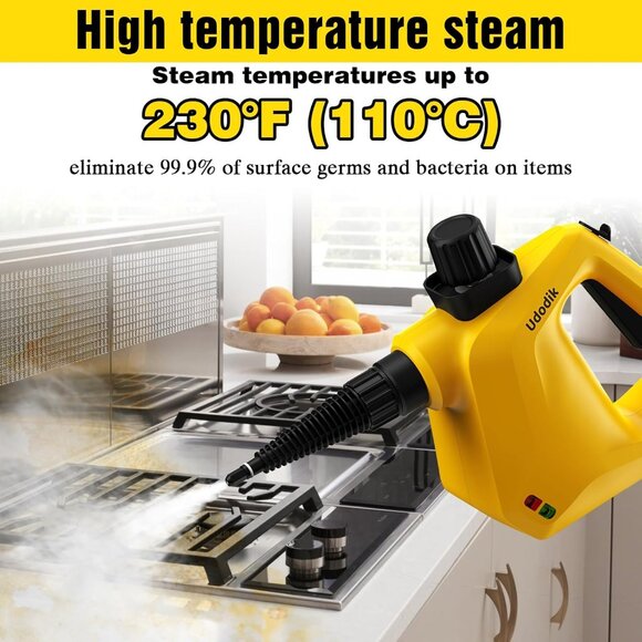 Handheld High Temp Steam Cleaner Portable for Home Grease Grime 10pc Kit - Picture 4 of 9